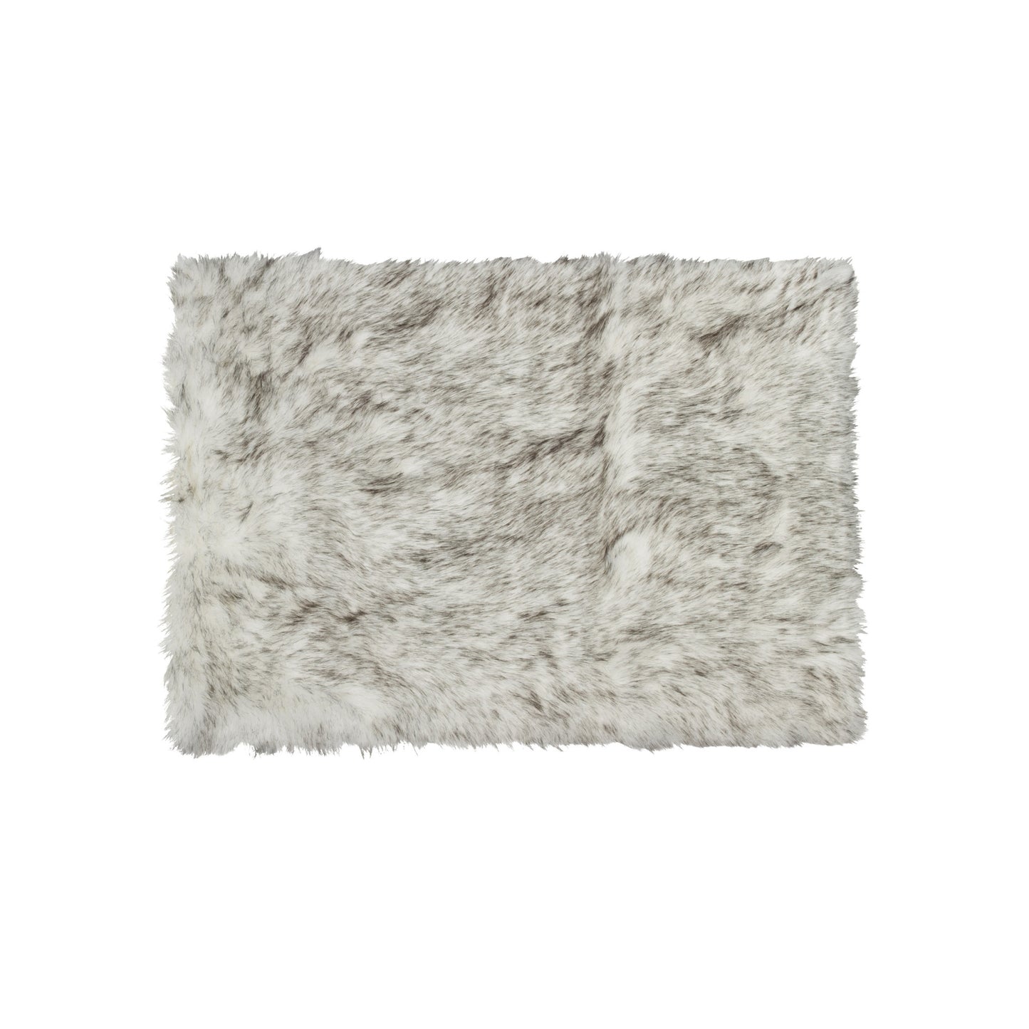 5' x 8' Gray Faux Sheepskin Printed Area Rug