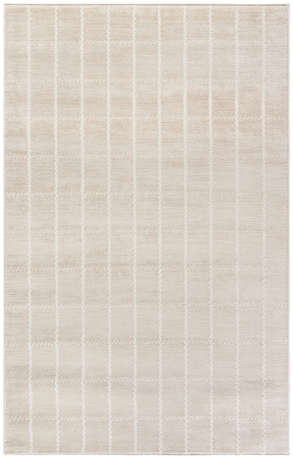 4' x 6' Cream Geometric Area Rug