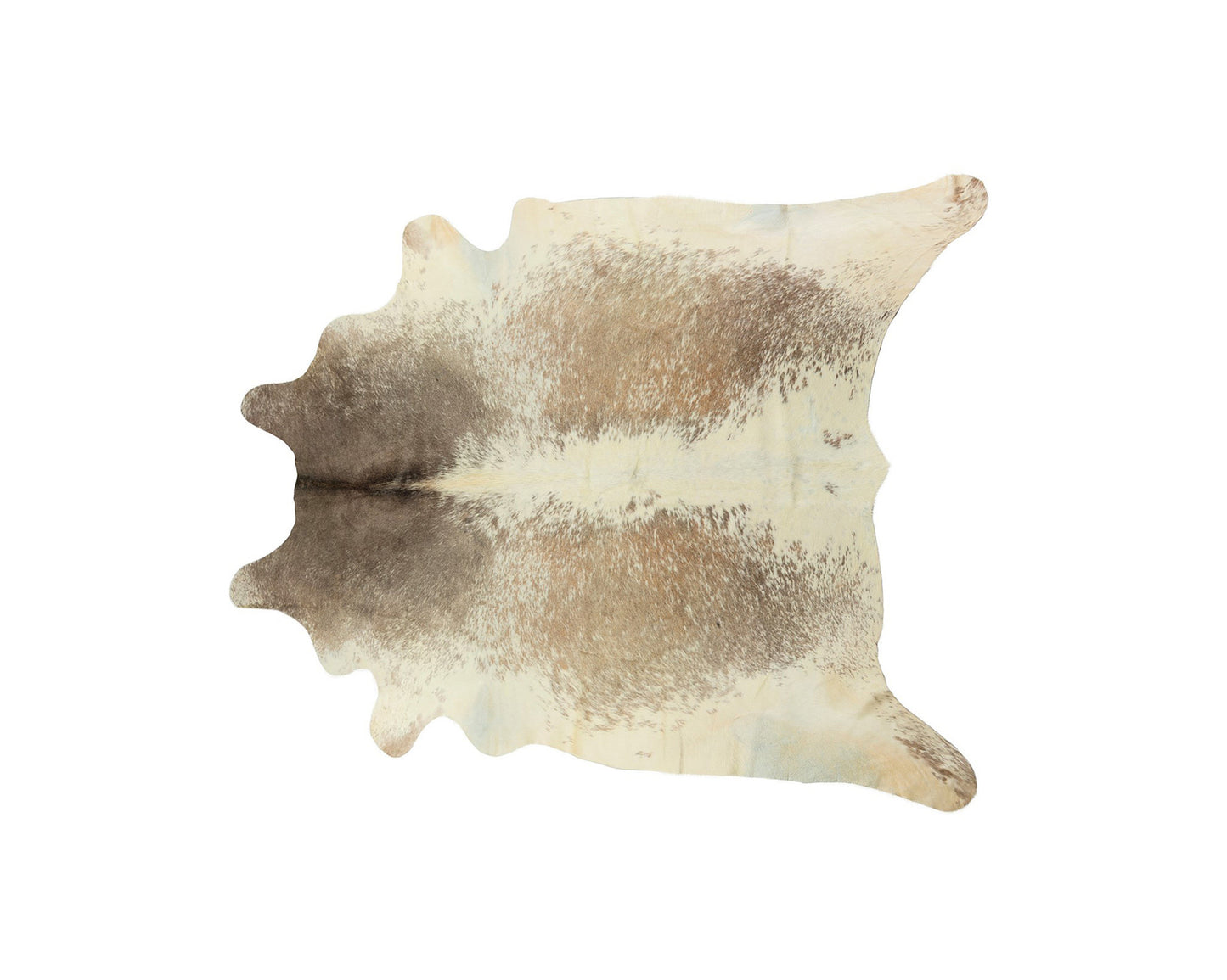 5' x 7' Brown and White Cowhide Hand Knotted Area Rug