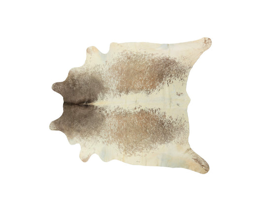 5' x 7' Brown and White Cowhide Hand Knotted Area Rug