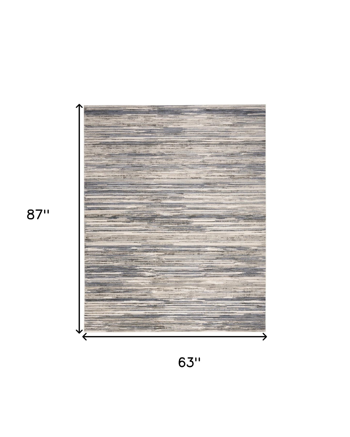 5' x 7' Cream Abstract Distressed Area Rug