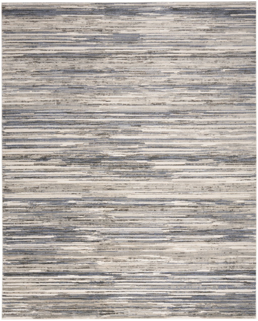 5' x 7' Cream Abstract Distressed Area Rug