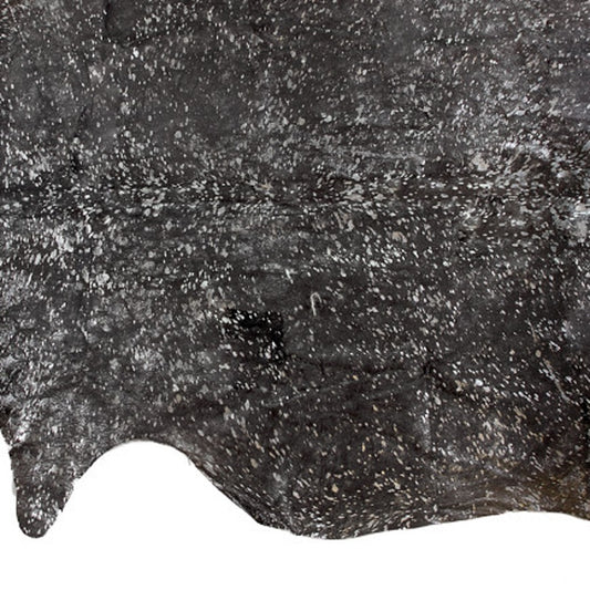 6' x 7' Brown and Silver Cowhide Hand Knotted Area Rug