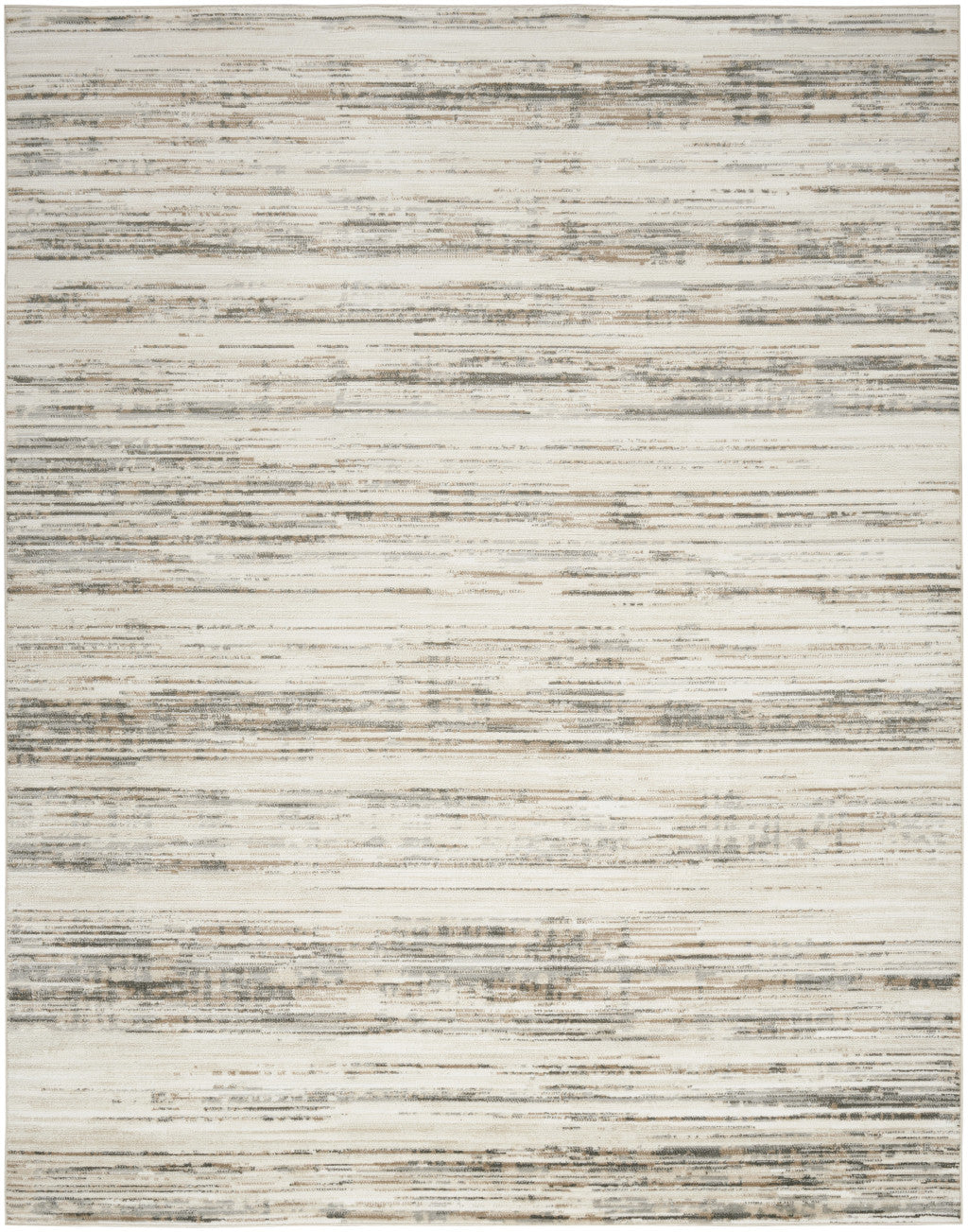 5' x 7' Cream Abstract Distressed Area Rug