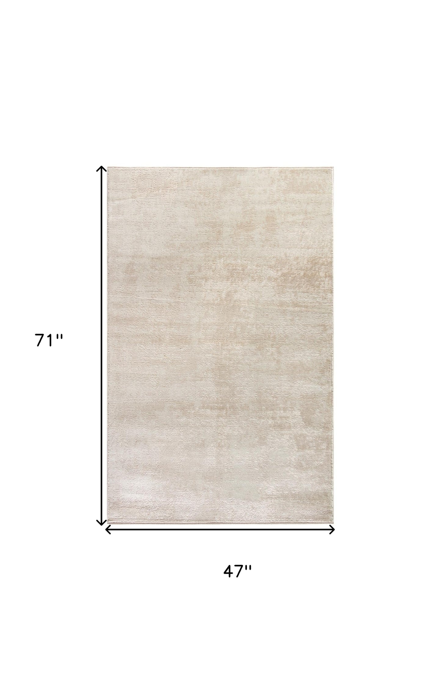 4' x 6' Cream Abstract Area Rug