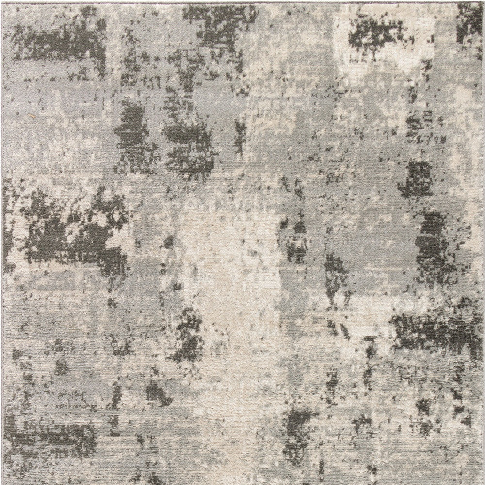 4' x 6' Cream Abstract Area Rug