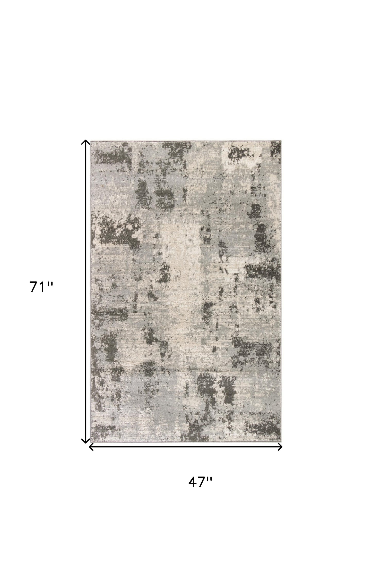 4' x 6' Cream Abstract Area Rug