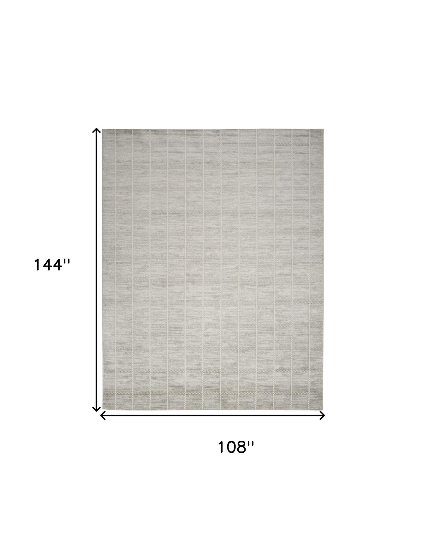 9' x 12' Gray Geometric Area Rug