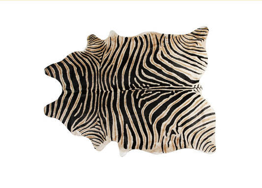 6' x 7' Brown and Black Cowhide Hand Knotted Area Rug