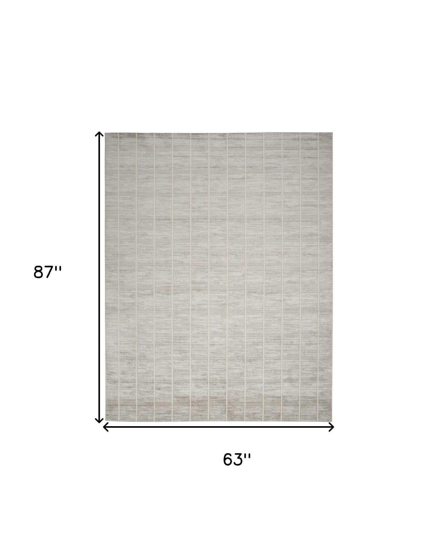 5' x 7' Gray Geometric Area Rug
