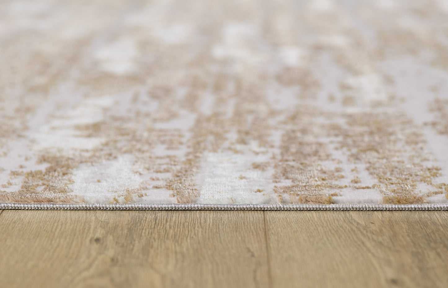 5' x 8' Beige Abstract Washable Non Skid Area Rug