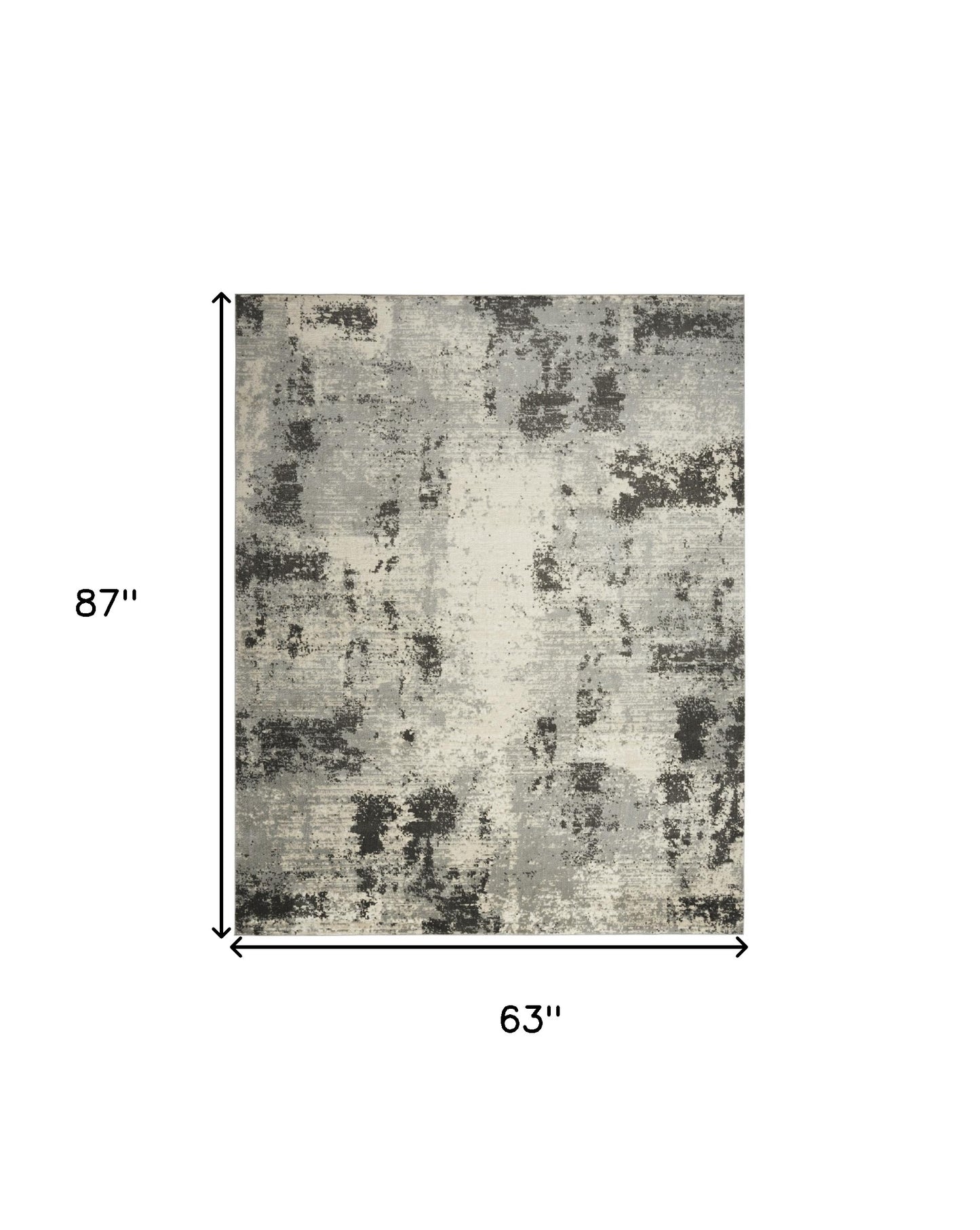 5' x 7' Cream Abstract Area Rug