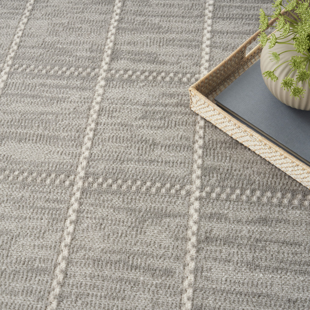 8' x 10' Gray Geometric Area Rug