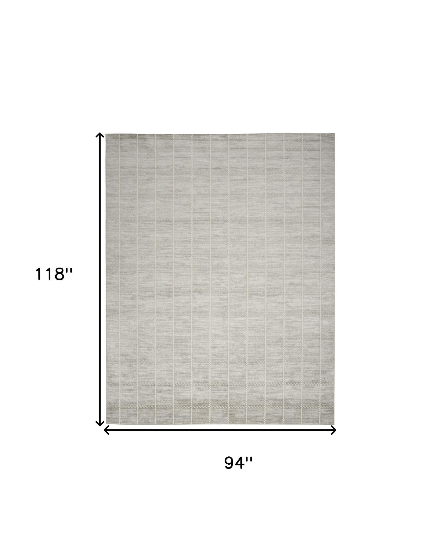 8' x 10' Gray Geometric Area Rug