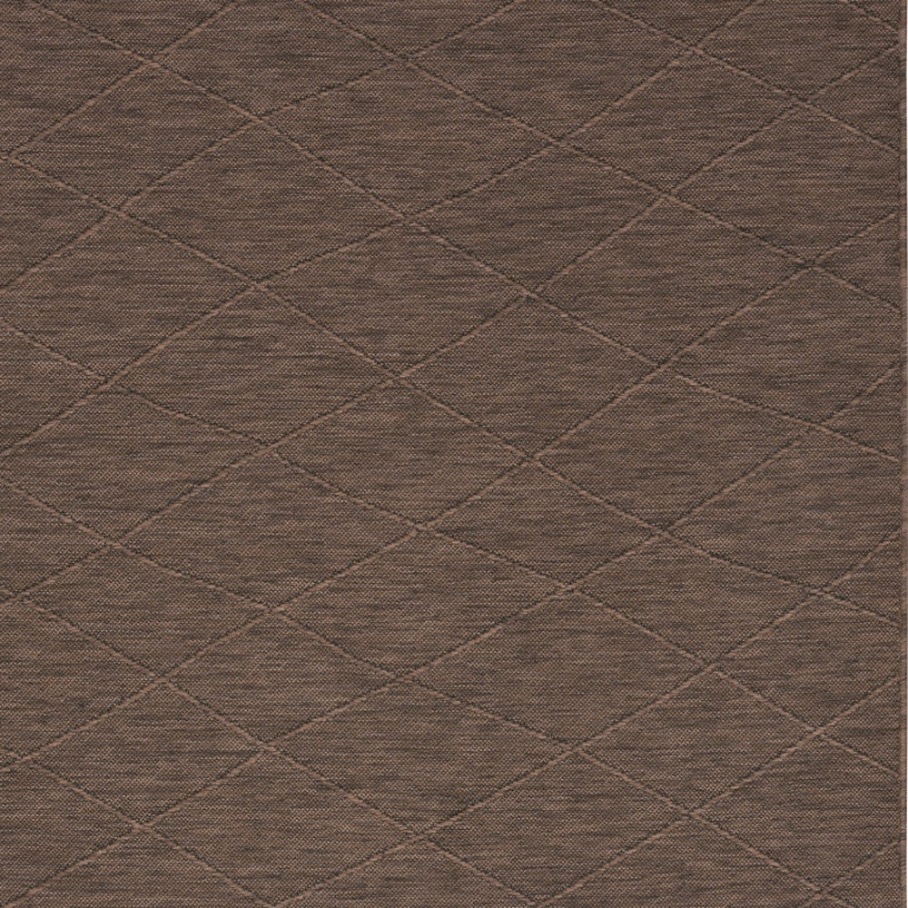 4' x 6' Brown Geometric Power Loom Non Skid Area Rug