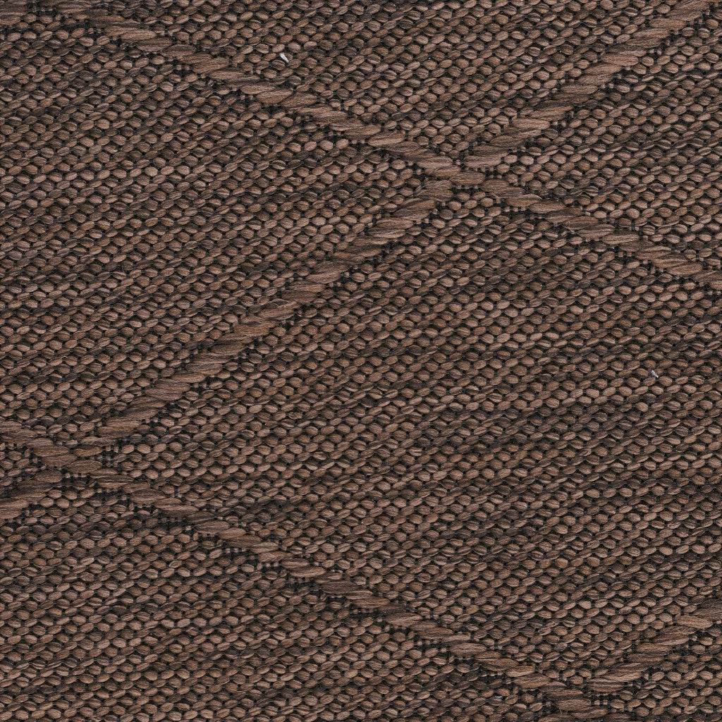 4' x 6' Brown Geometric Power Loom Non Skid Area Rug