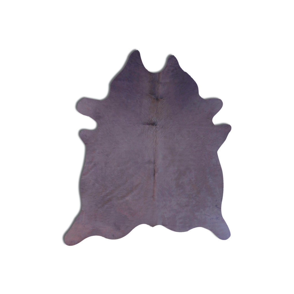 6' x 7' Lavender Cowhide Hand Knotted Area Rug