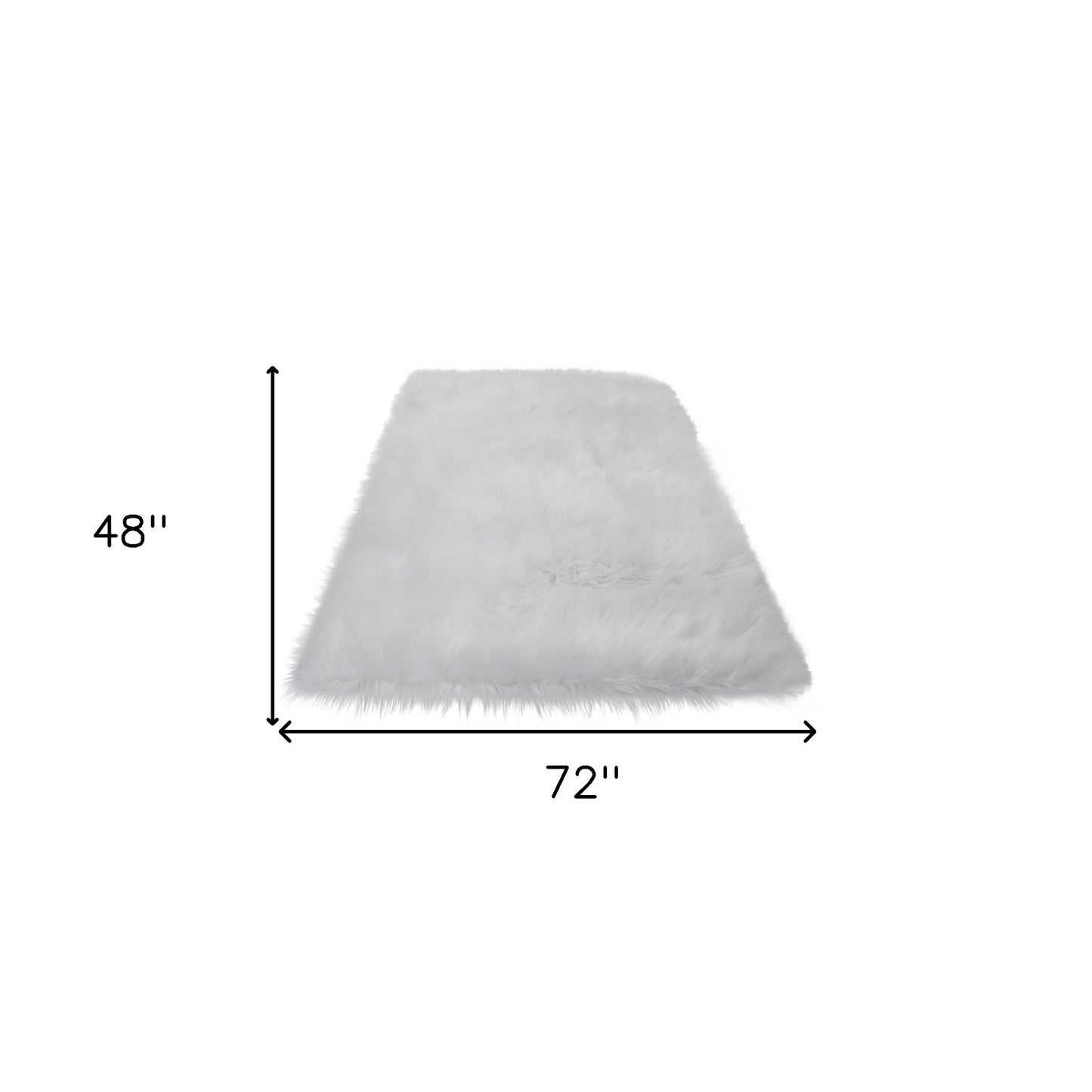 4' x 6' White Sheepskin Washable Area Rug
