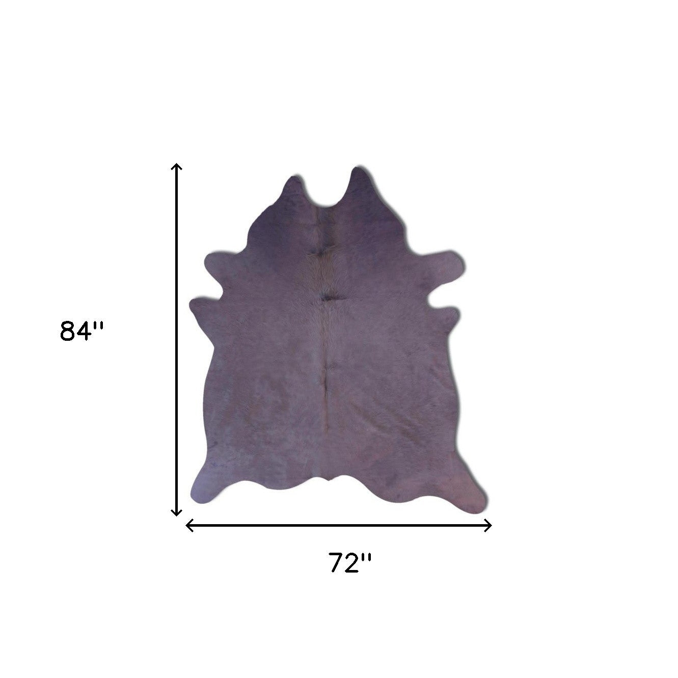 6' x 7' Lavender Cowhide Hand Knotted Area Rug
