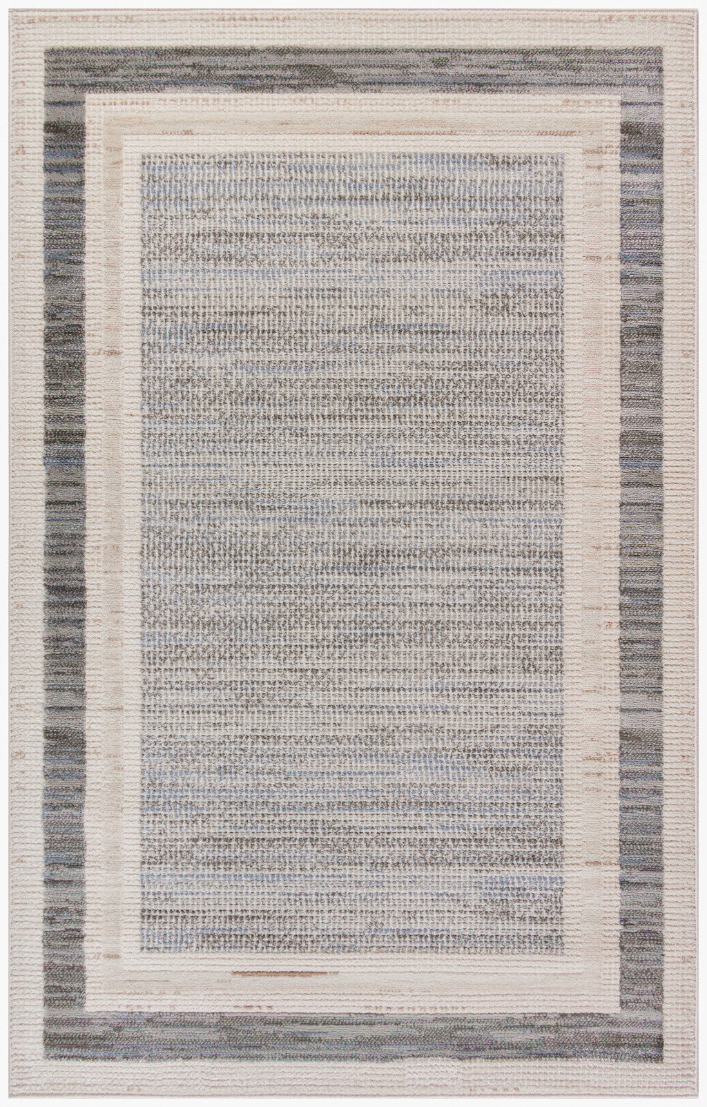 4' x 6' Gray Geometric Area Rug