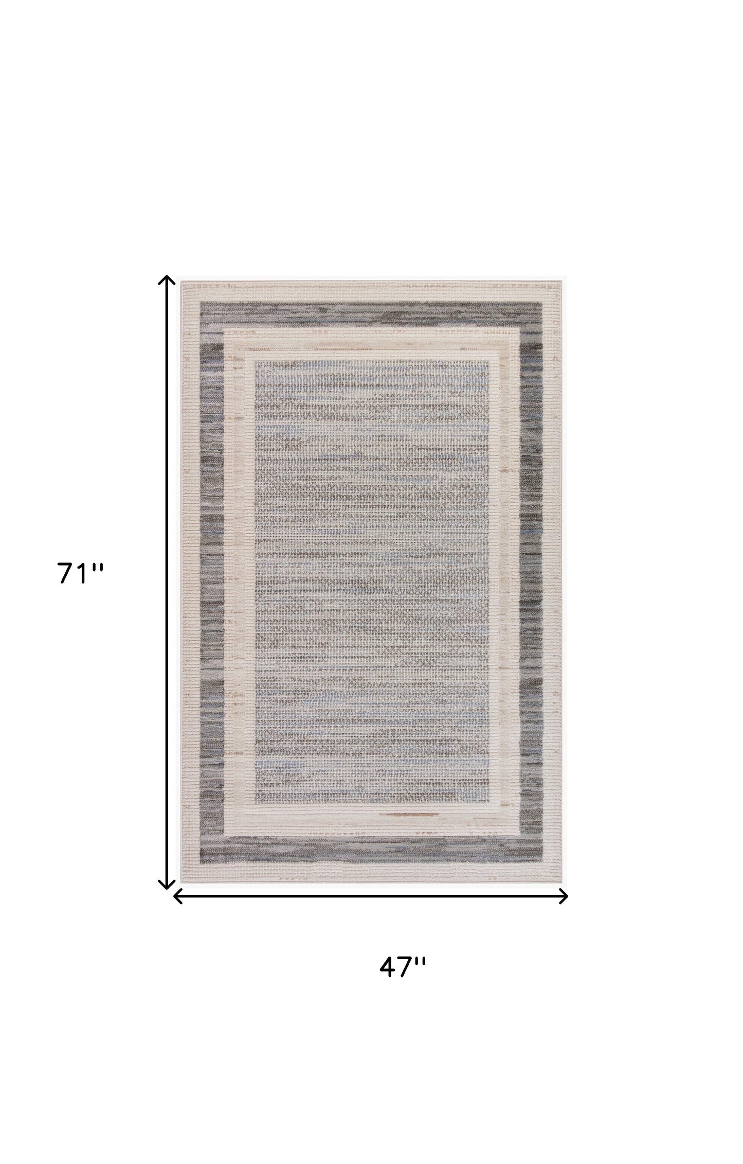 4' x 6' Gray Geometric Area Rug