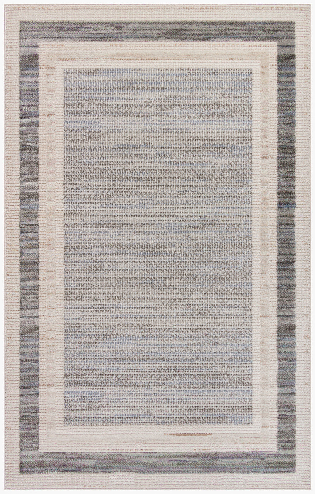 4' x 6' Gray Geometric Area Rug
