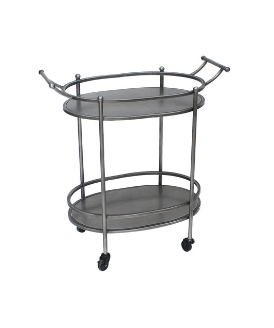 15 X 28 X 31 Bronze Antique Oval Service Cart