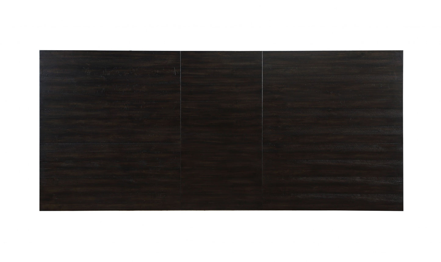 45" Brown Solid Wood Dining Table