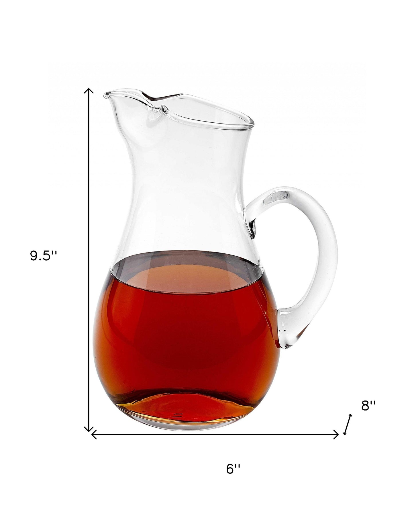 Mouth Blown Ice Tea Martini Or Water Glass Pitcher 36 Oz