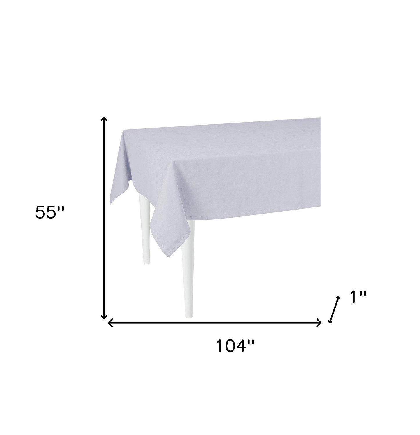 104" Merry Christmas Rectangle Tablecloth In Grey