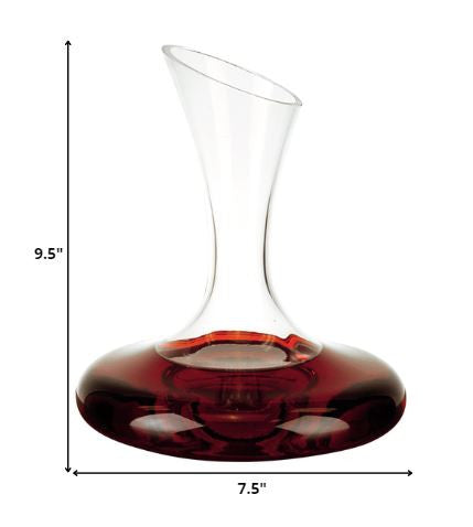 2 X 75 X 95 Mouth Blown Crystal Lead Free Wine Carafe 32 Oz