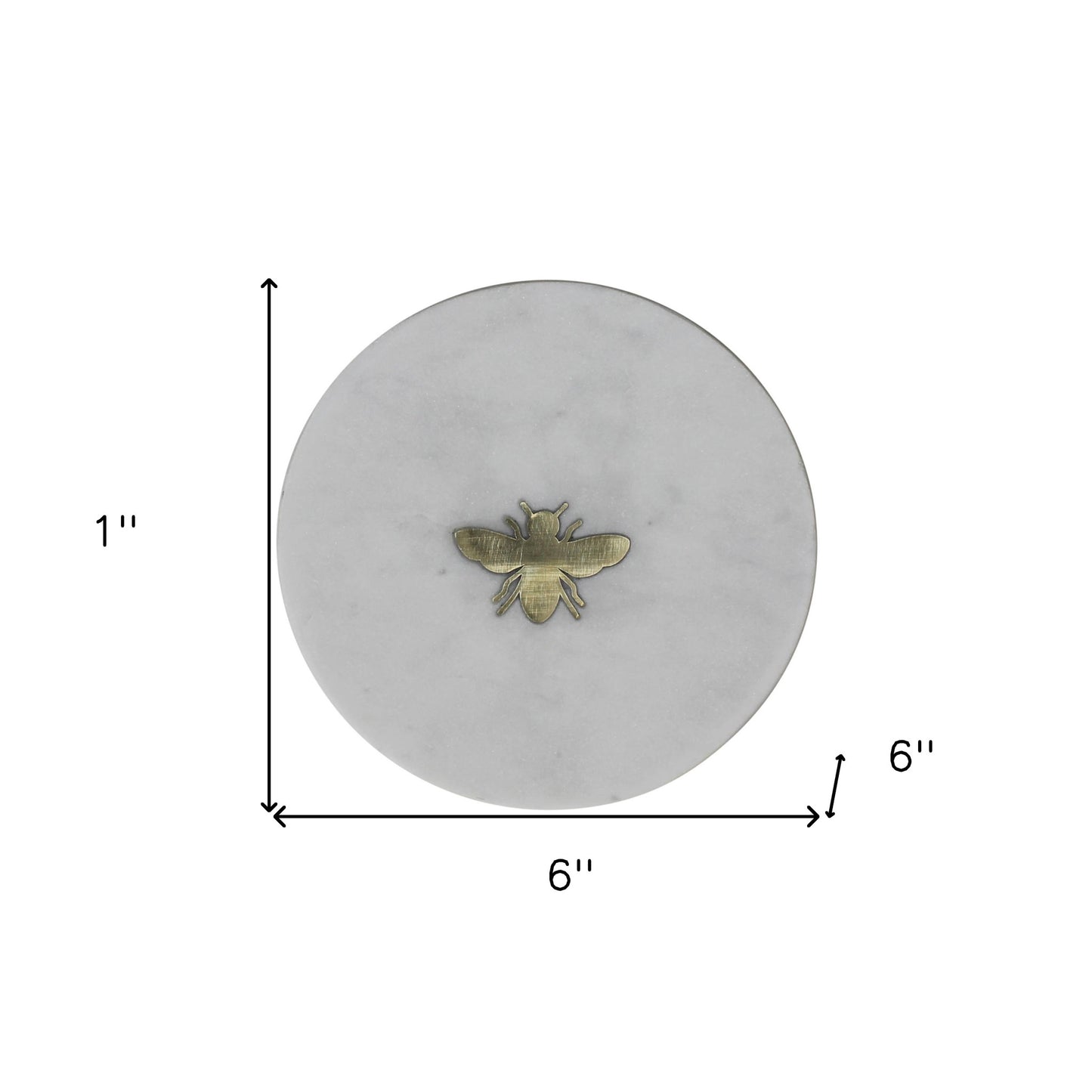 Bumble Bee Inlay Marble Serving Tray
