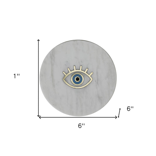 Eye Inlay Marble Serving Tray