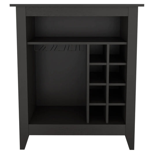 Black Bar Cart With Wine Storage