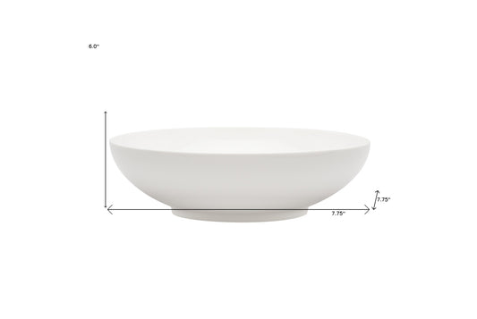 White Six Piece Porcelain Service For Six Bowl Set