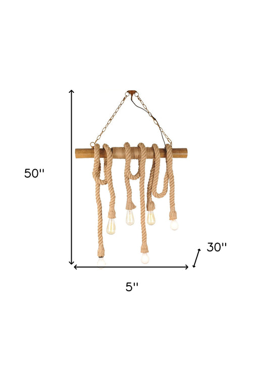 5" X 30" X 50" 6 Bulbs Medusa Pendant Lamp