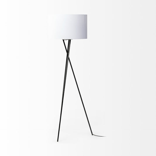 Black Metal Tripod Floor Lamp