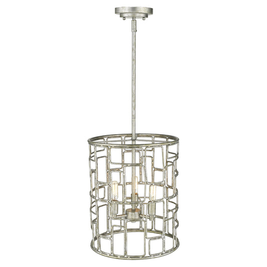 Amoret 3-Light Antique Silver Convertible Pendant