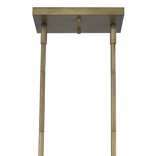 Lunette 10-Light Aged Brass Island Pendant