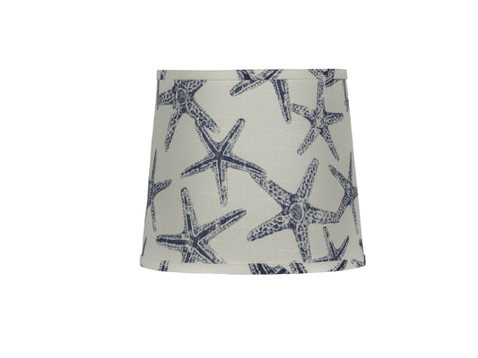 20" CLEAR Standard Table Lamp With Navy Blue Shade