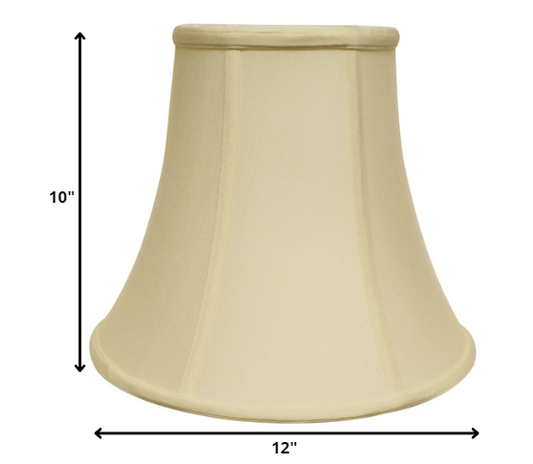 12" Ivory Premium Bell Monay Shantung Lampshade