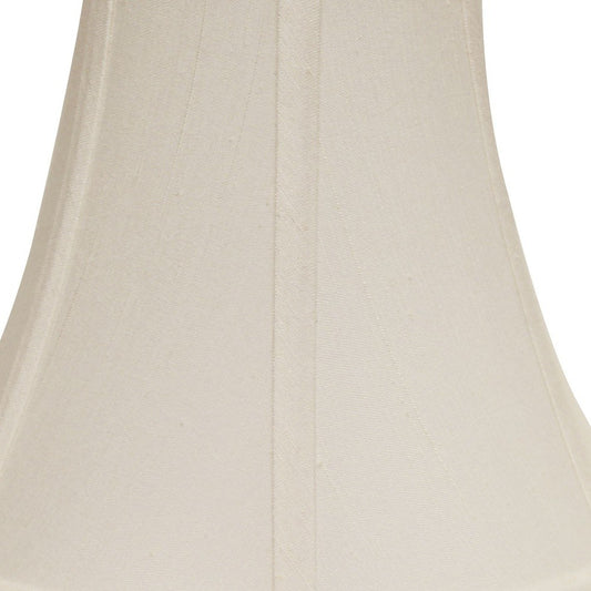 14" White Premium Bell Monay Shantung Lampshade