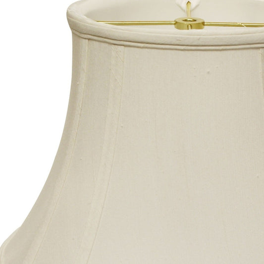 19" White Reversed Oval Monay Shantung Lampshade