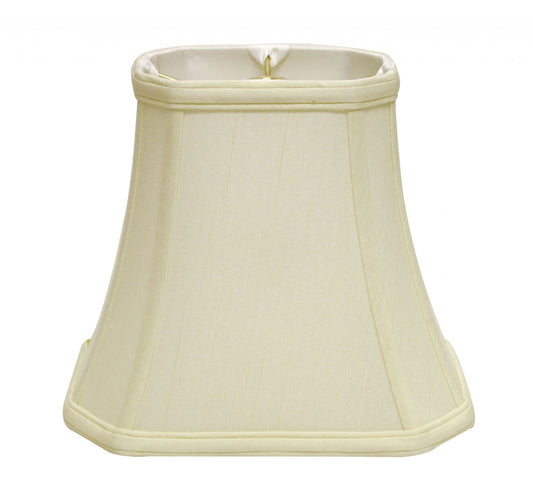10" Ivory Slanted Rectangle Bell Monay Shantung Lampshade