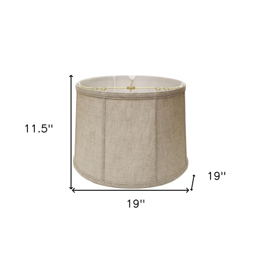 19" Cream Throwback Drum Linen Lampshade