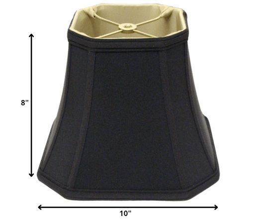 10" Black with Bronze Lining Slanted Square Bell No Slub Lampshade
