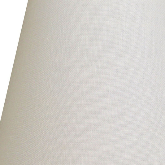 8" White Hardback Empire Linen Lampshade