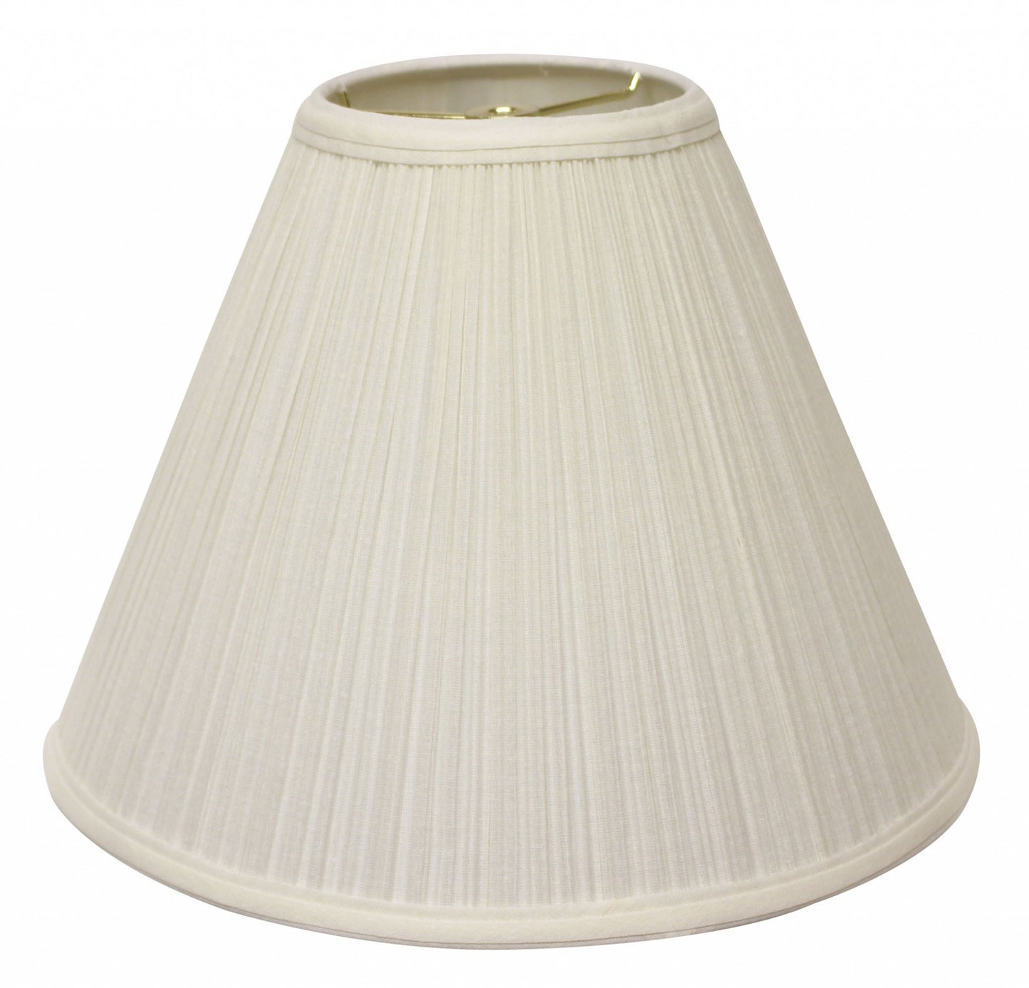 19" White Deep Cone Slanted Broadcloth Lampshade