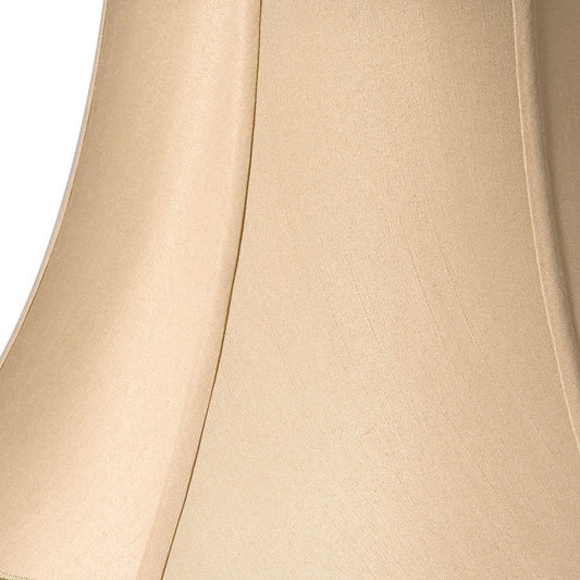 14" Vintage Gold Slanted Oval Paperback Shantung Lampshade