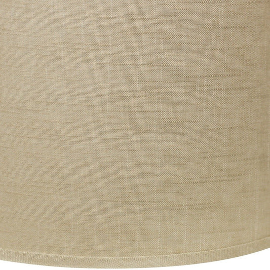 16" Light Wheat Throwback Drum Linen Lampshade